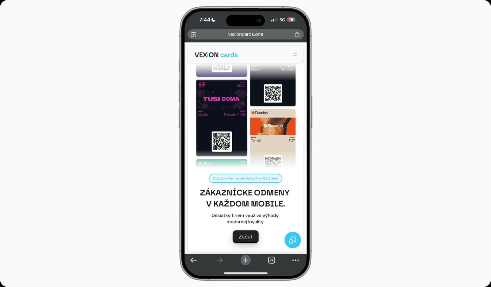 Preview of the vexioncards.one website shown on desktop and mobile side by side