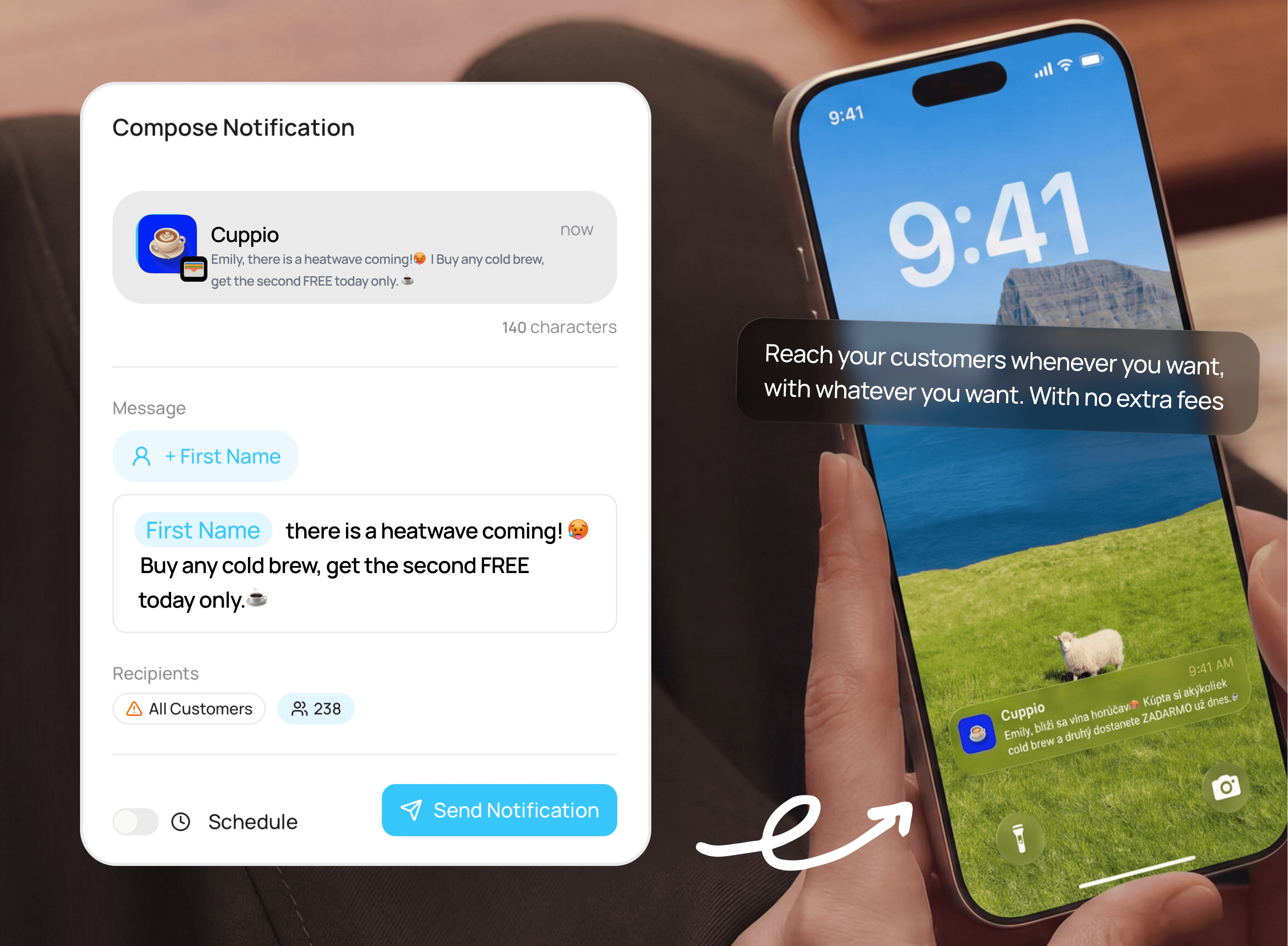 Push notification on lock screen