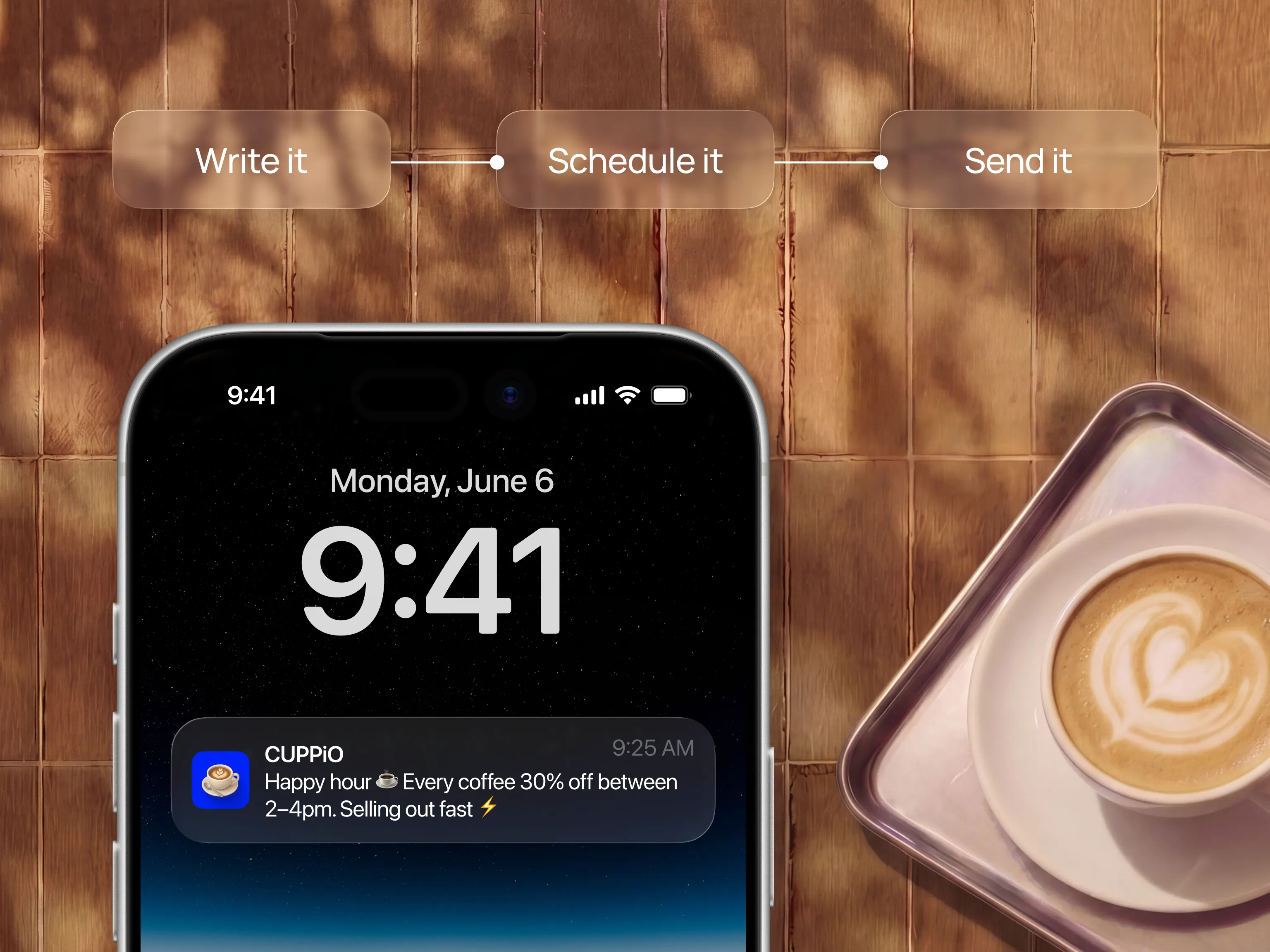 Push notification on phone lock screen