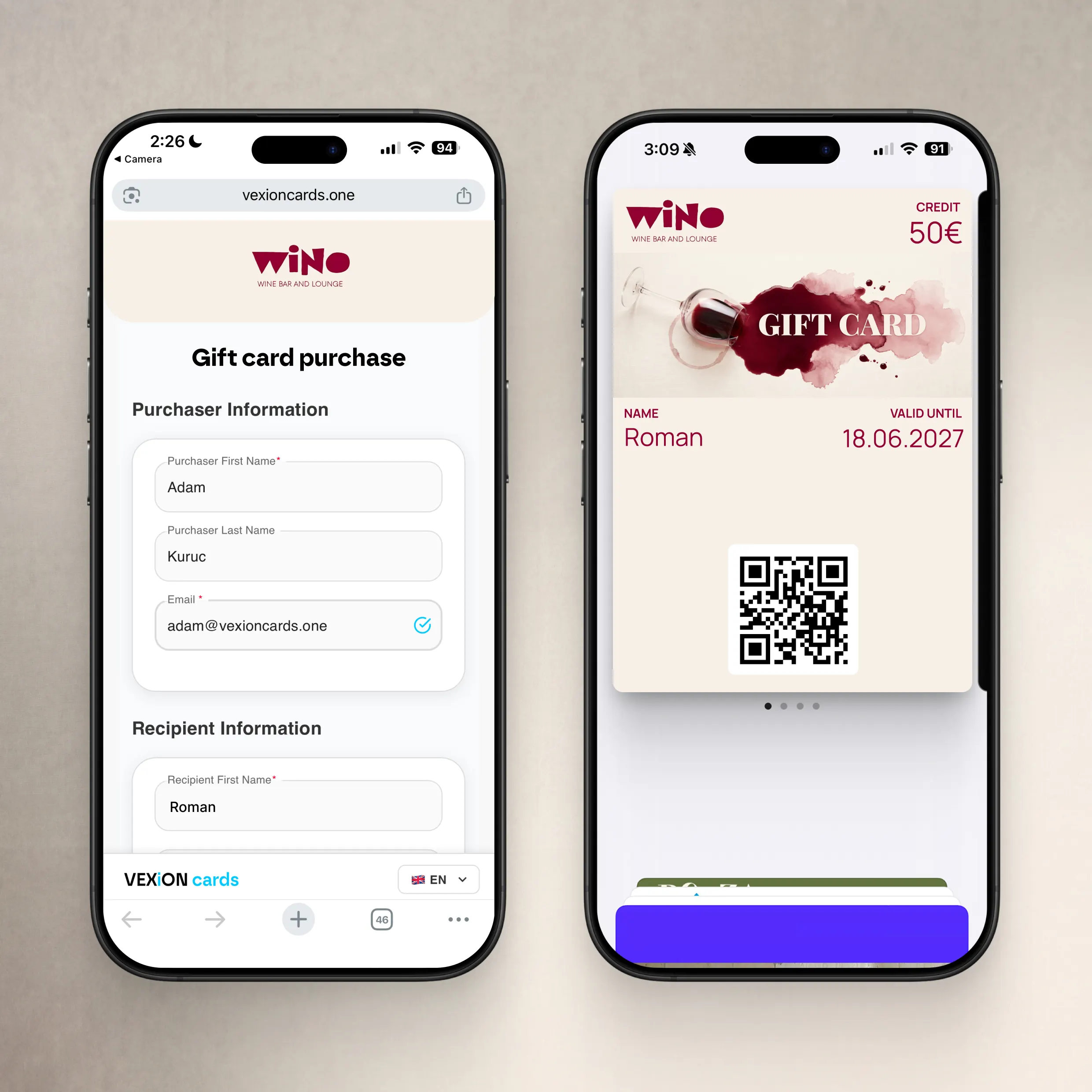 Add to wallet